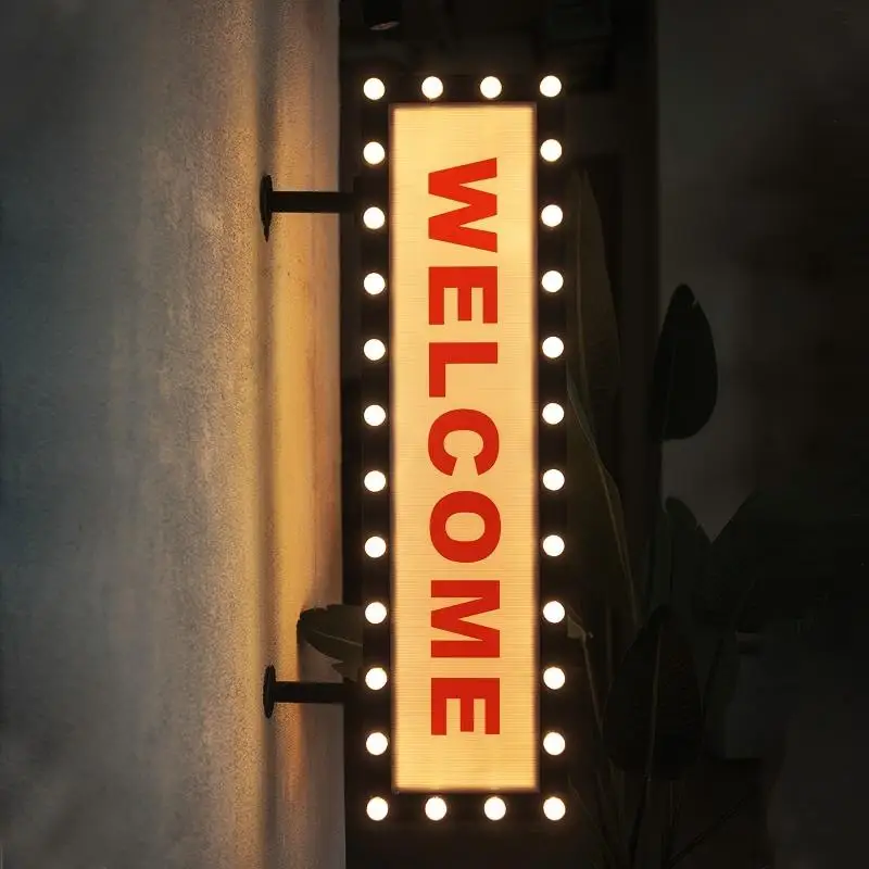 

Panel light box Wall-mounted creative personalized house sign Rolling information Advertising board Electronic signage
