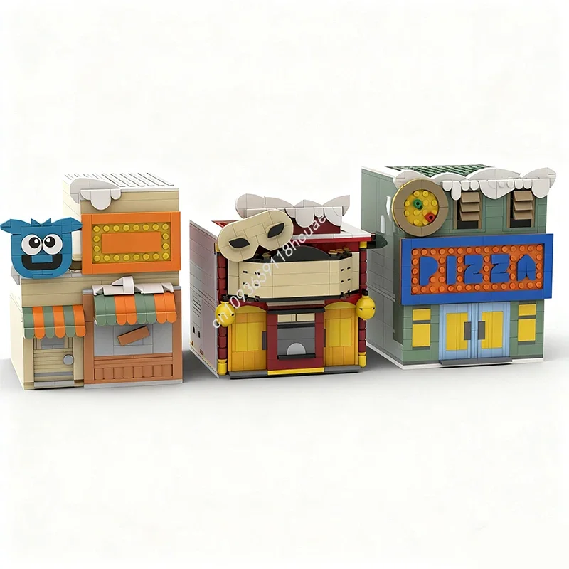 

1829pcs MOC Club Penguin Plaza Model Building blocks Toys creative Architecture craft Education Christmas gifts