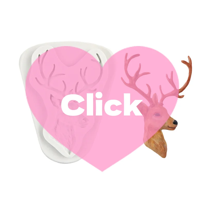 

Deer Head Silicone Cake Mold Fondant Molds Cake Decorating Tools Chocolate Gumpaste Mold Fondant Tools Soap Mold Christmas
