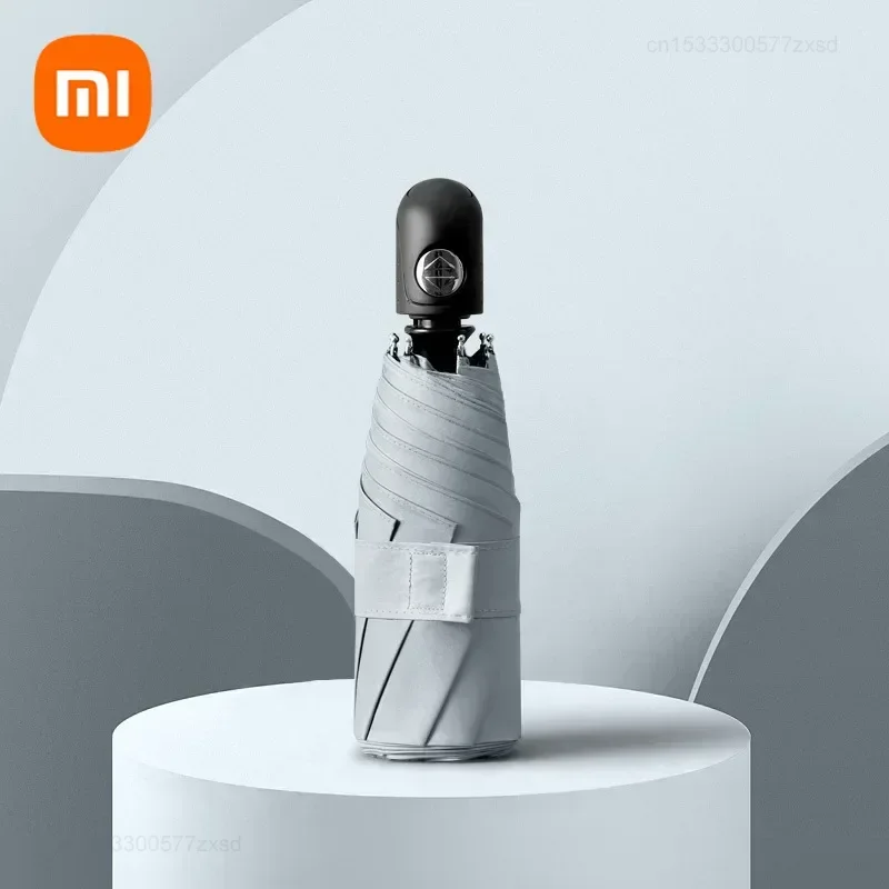 

Автоматический складной мини-зонт Xiaomi, карманный складной зонт с защитой от ветра, дождя и УФ-лучей, для автомобиля и улицы