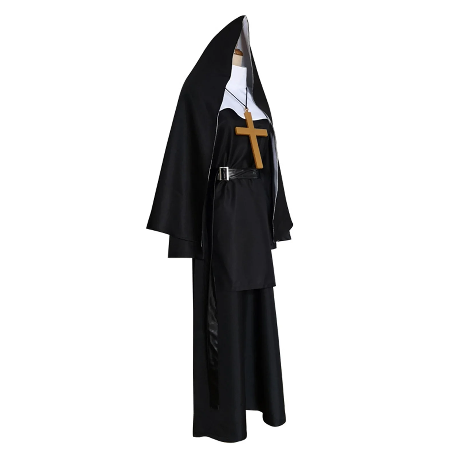 Halloween Nun Suit Costume Cosplay Films Cosplay Cross Ghost Uniform Maid Dress Costume Sister Costume Party