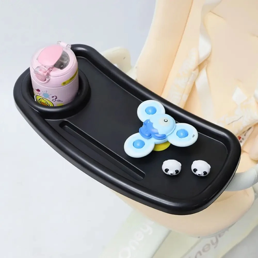 Baby Stroller Table For Dinner Tray Kids Food Milk Bottle Holder Baby Pram Handle Table Kids Lunch Snack Trays Watching Cartoon