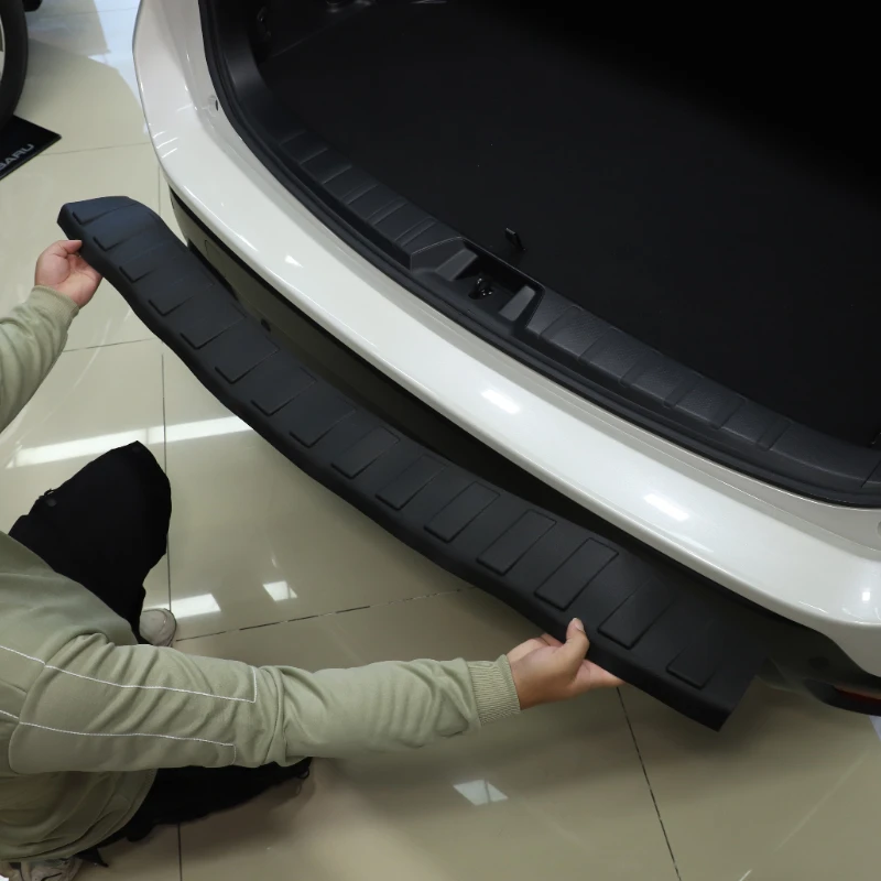

Suetlcoity For Subaru Forester 2019-2024 TPE Black Car Rear Bumper Anti-scratch Plate Cover Trim Stickers Car Accessories