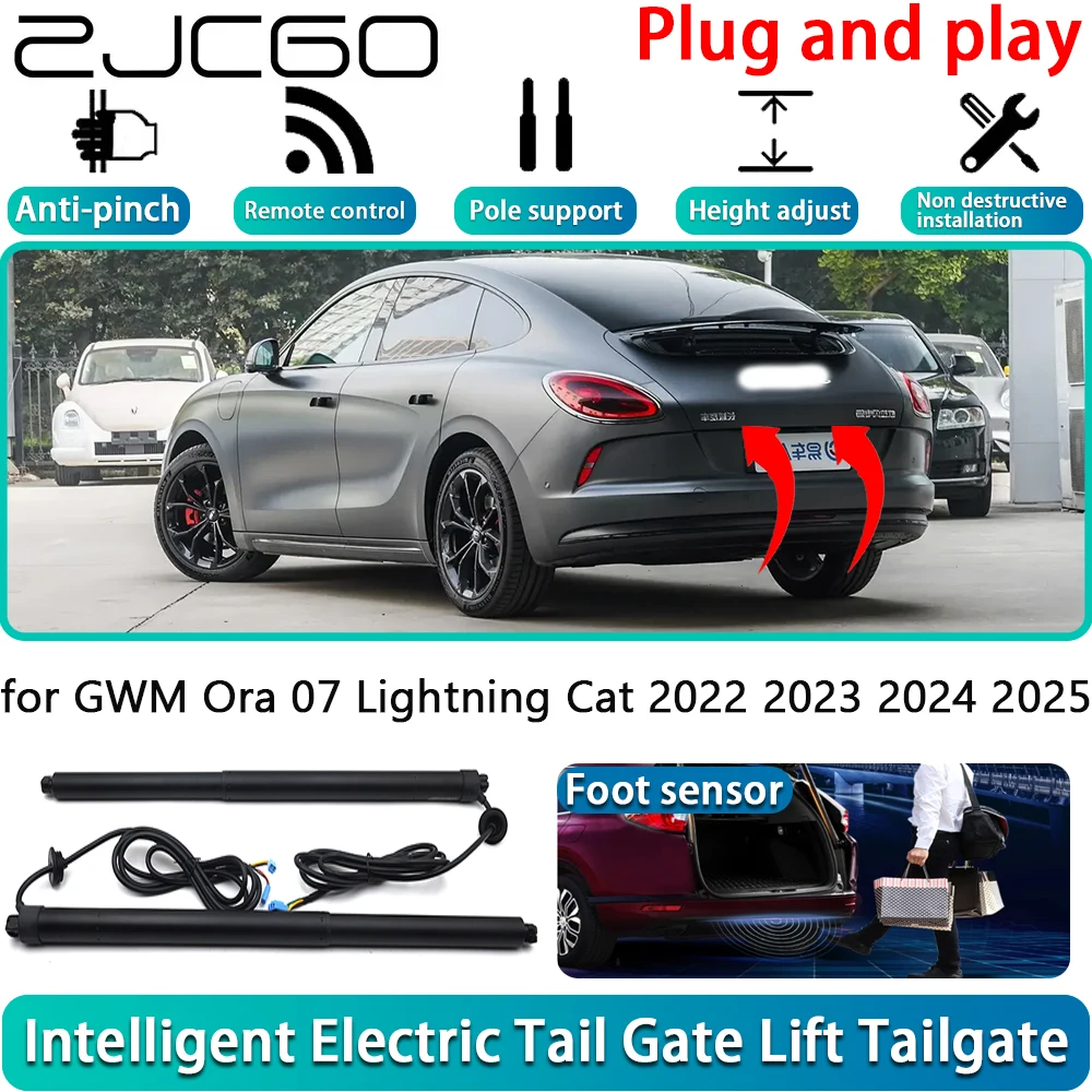 

ZJCGO for GWM Ora 07 Lightning Cat 2022 2023 2024 2025 Car Electric Powered Tailgate Power Liftgate Automatic Tailgate System