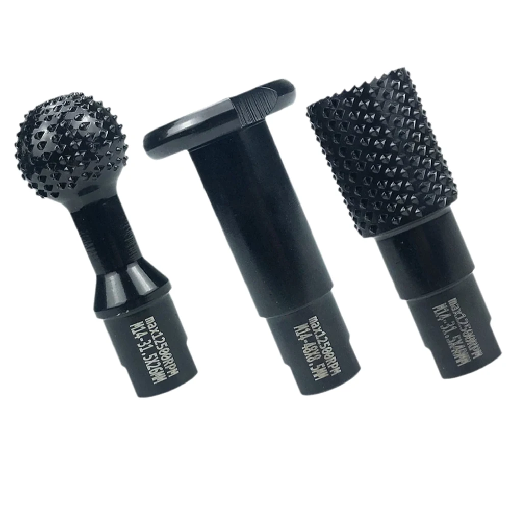 

1 set Hole Opener Set Rotary Burr Tools for Angle Grinder Attachment Woodworking Plastic Wood Projects Black Sphere