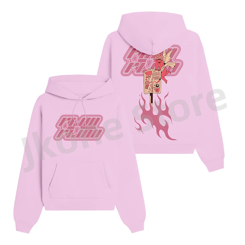 Flamingo Hoodies Cherub Flame Youth Flim Flam Merch Print Winter Unisex Fashion Funny Casual Streetwear