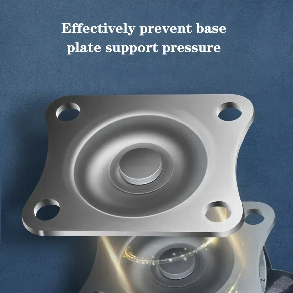 4個パック PVC 1.97インチ ユニバーサルおよび方向性キャスター、静音の赤い回転ホイール、手押し車、家具プロジェクト用トロリー