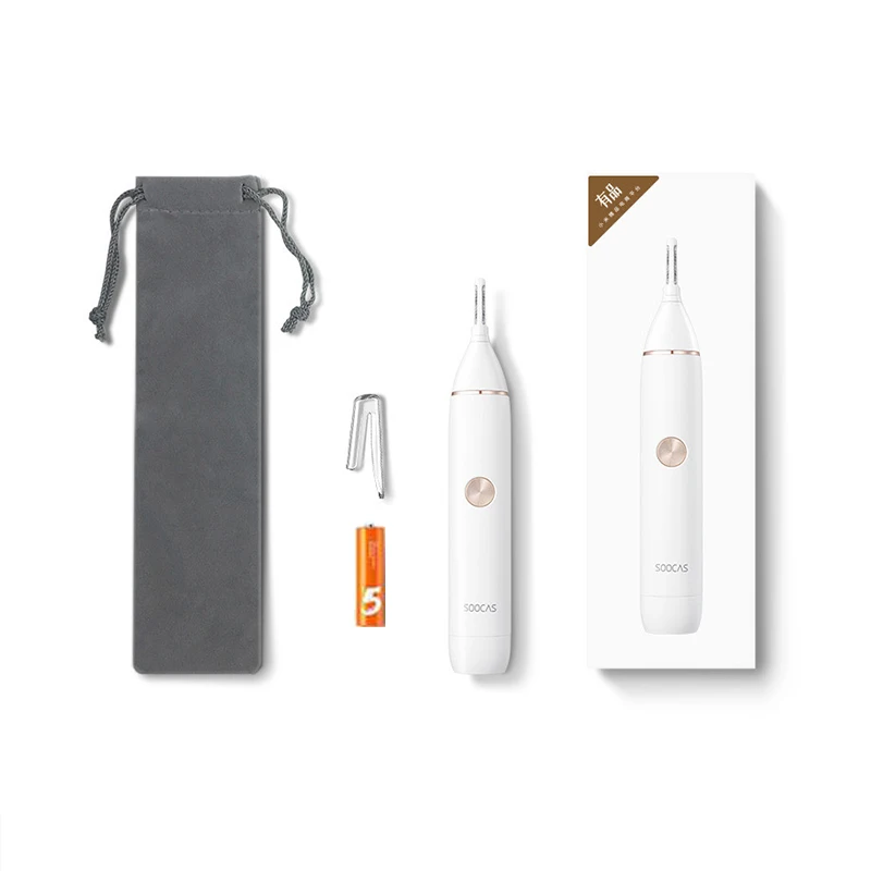SOOCAS N1 rifinitore per peli del naso rasoio elettrico per la depilazione dell'orecchio lama per rasoio senza fili impermeabile per uomo
