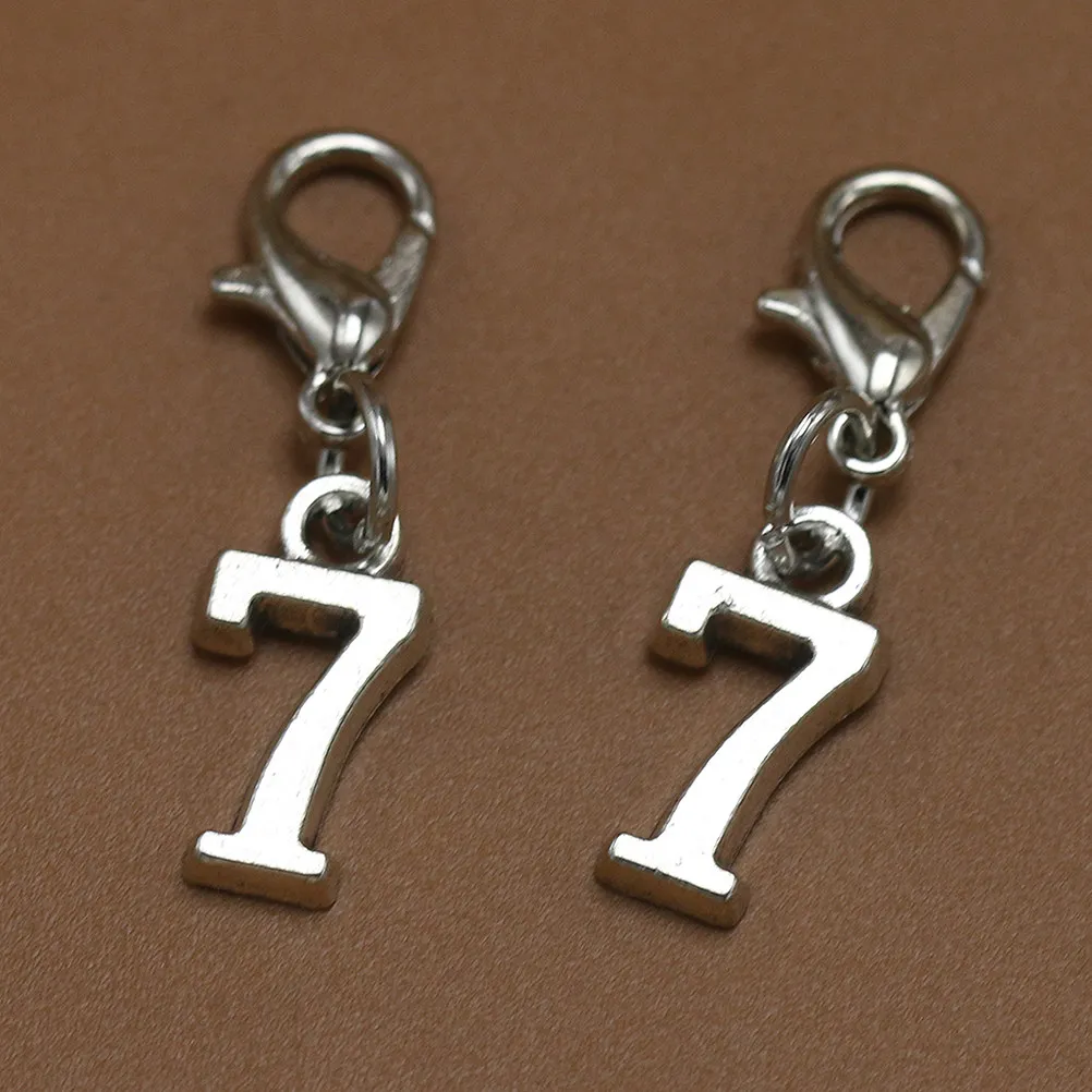 

20Pcs Lobster Clasp Alloy Pendant Charm DIY Jewelry Making Arabic Numeral Dangle Necklaces Earrings Bracelets Unique Stylish