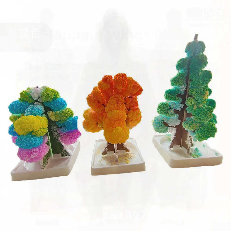 مجموعة نمو زهر شجرة الورق DIY لعبة تعليمية سحرية لعيد الميلاد للأطفال مجموعة تجارب ثلاثة في واحد كريستالية #1