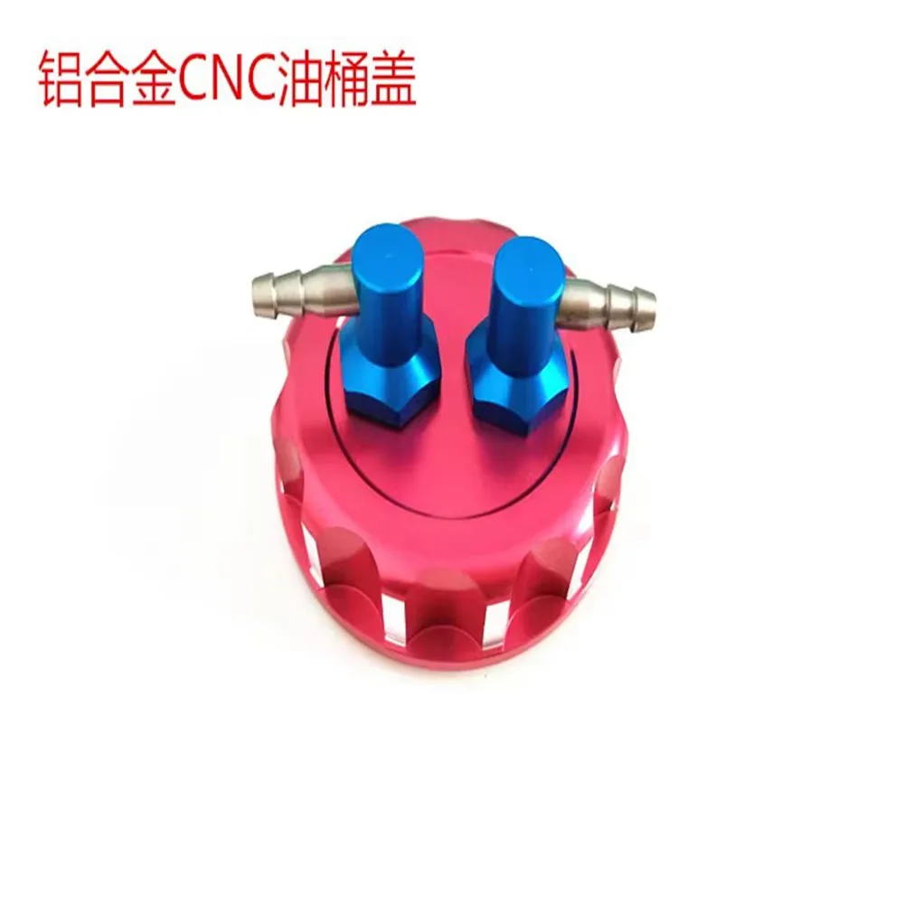 1pcs Aluminum CNC Oil Drum Cover Fuel Tank Cap Pot Accessories for RC Aircraft Drone Model Watermelon Red