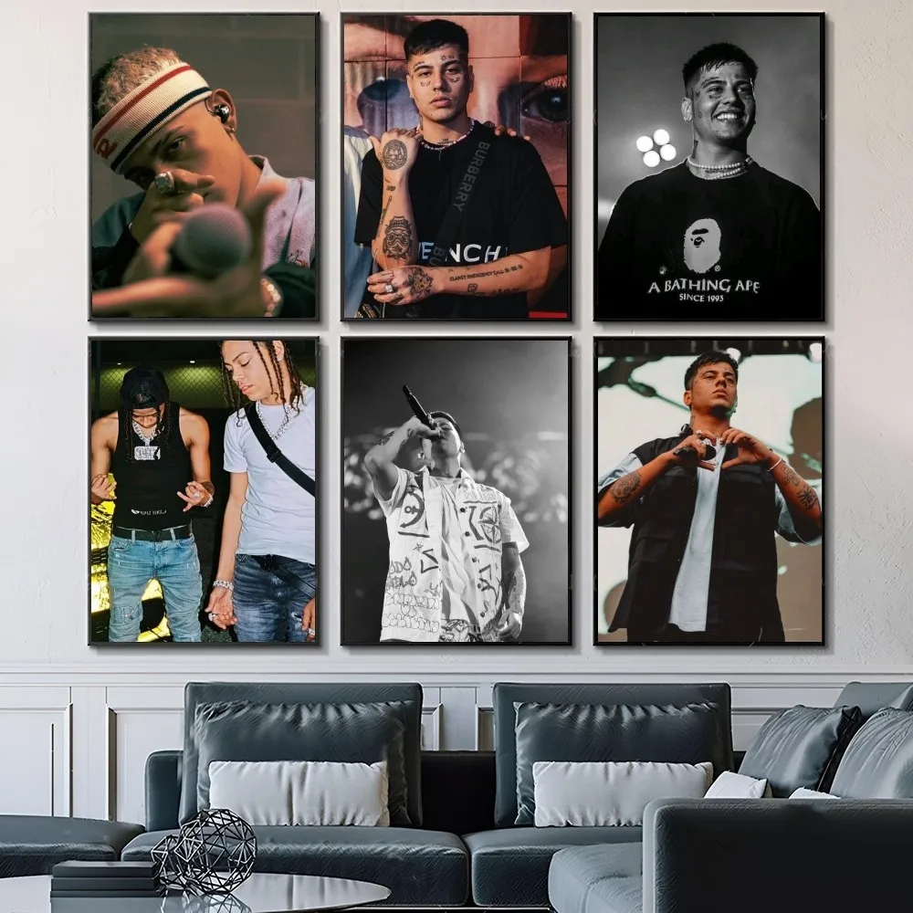 1PC D-duki Rapper Poster Self-adhesive Art Waterproof Paper Sticker Coffee House Bar Room Wall Decor