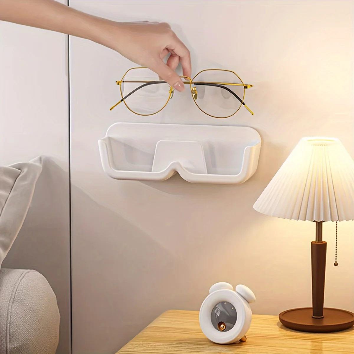 

6/12 pieces 6-Piece Wall-Mounted Eyeglasses Rack, Bathroom Storage for Glasses, Sunglasses Display Stand