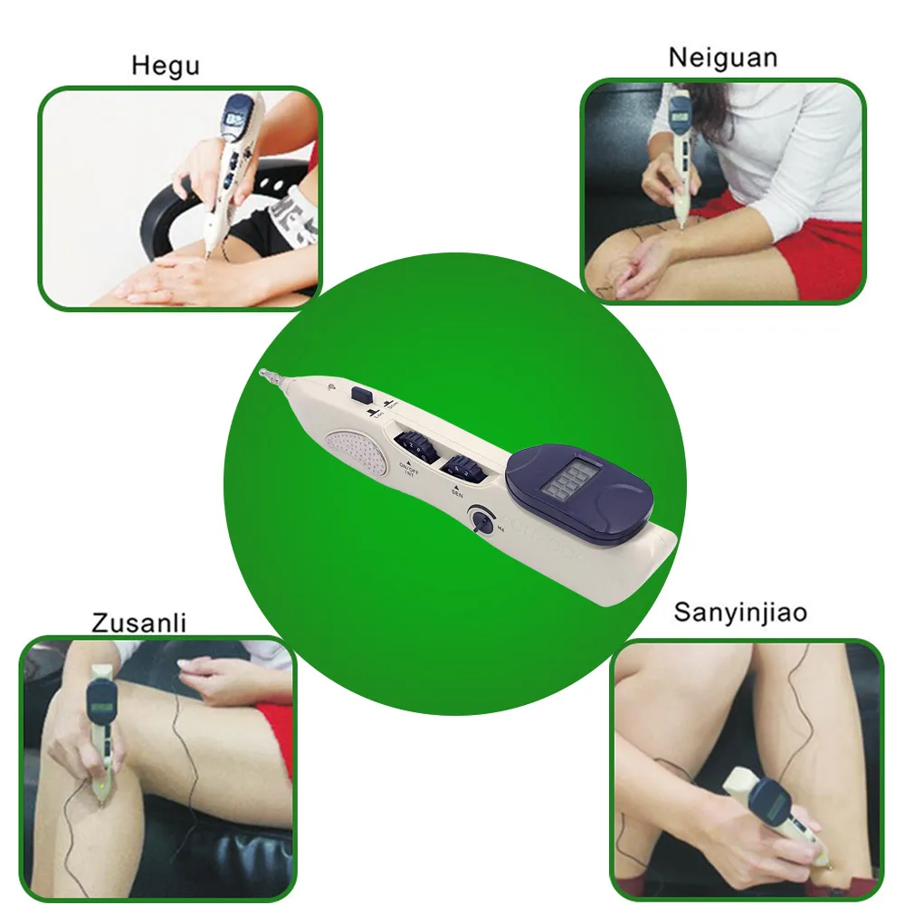 With Digital Display  Portable Laser Acupuncture Pen Electro Acupuncture Point Muscle Stimulator Device Health Care Tools