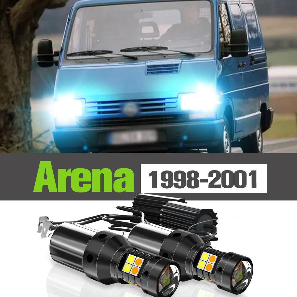 

2x LED Dual Mode Turn Signal+Daytime Running Light DRL Accessories Lamp For Opel Arena 1998-2001 1999 2000