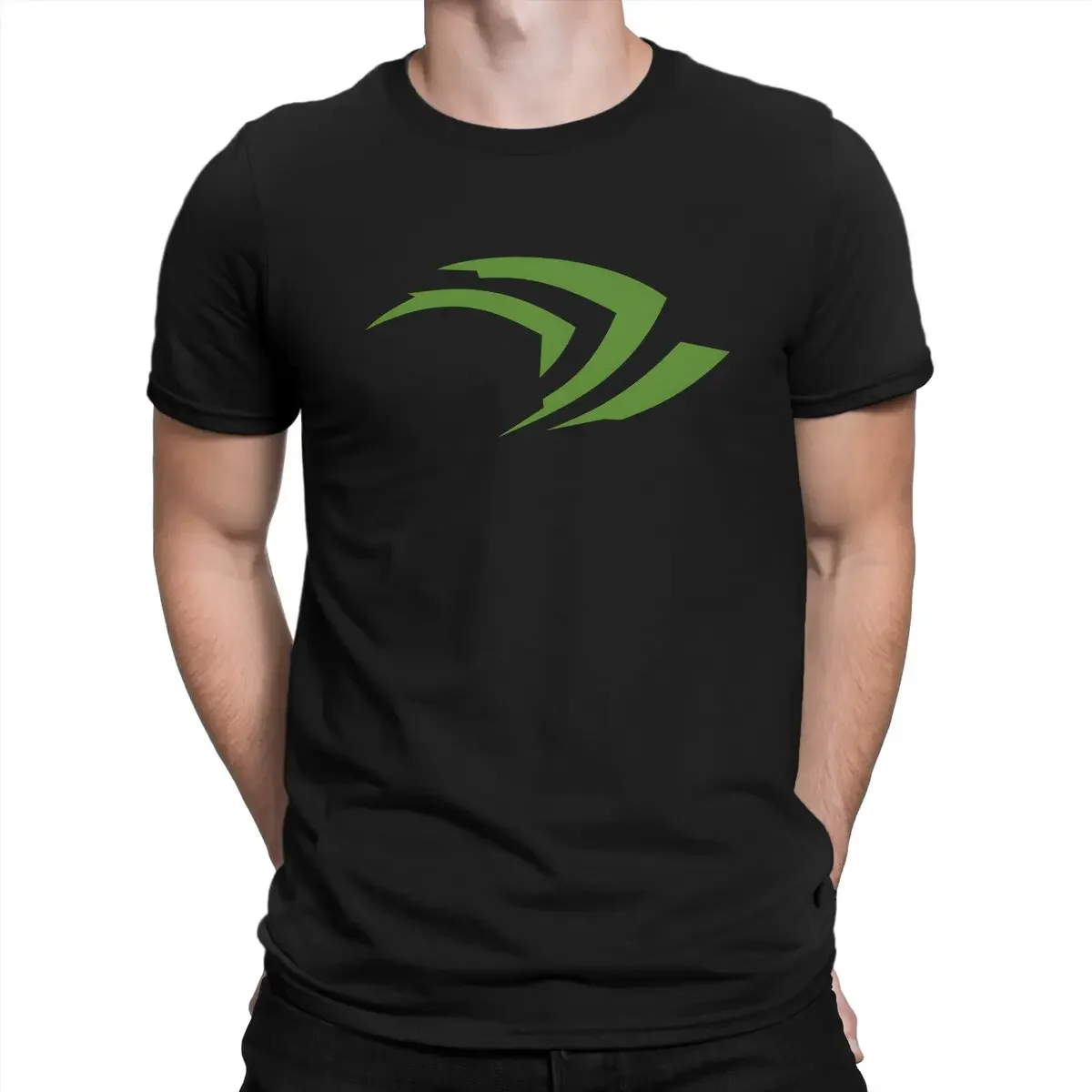 

Мужские футболки с логотипом Nvidia, одежда из 100% хлопка Nvidia, винтажные футболки с коротким рукавом и круглым вырезом, футболки с идеей подарка