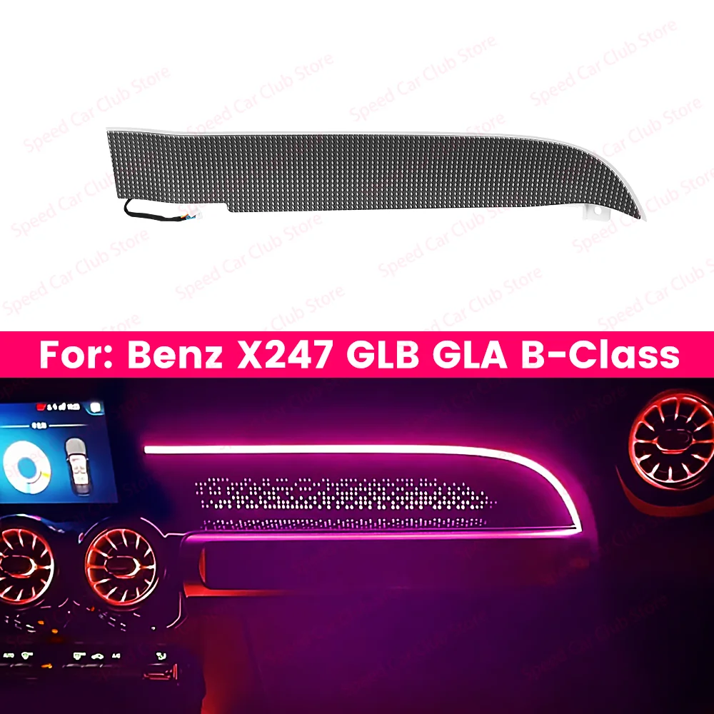 

64 Colors Car LED Trim Panel For Mercedes Benz GLB-Class W247 X247 Center Console Decoration Starlight Atmosphere lights