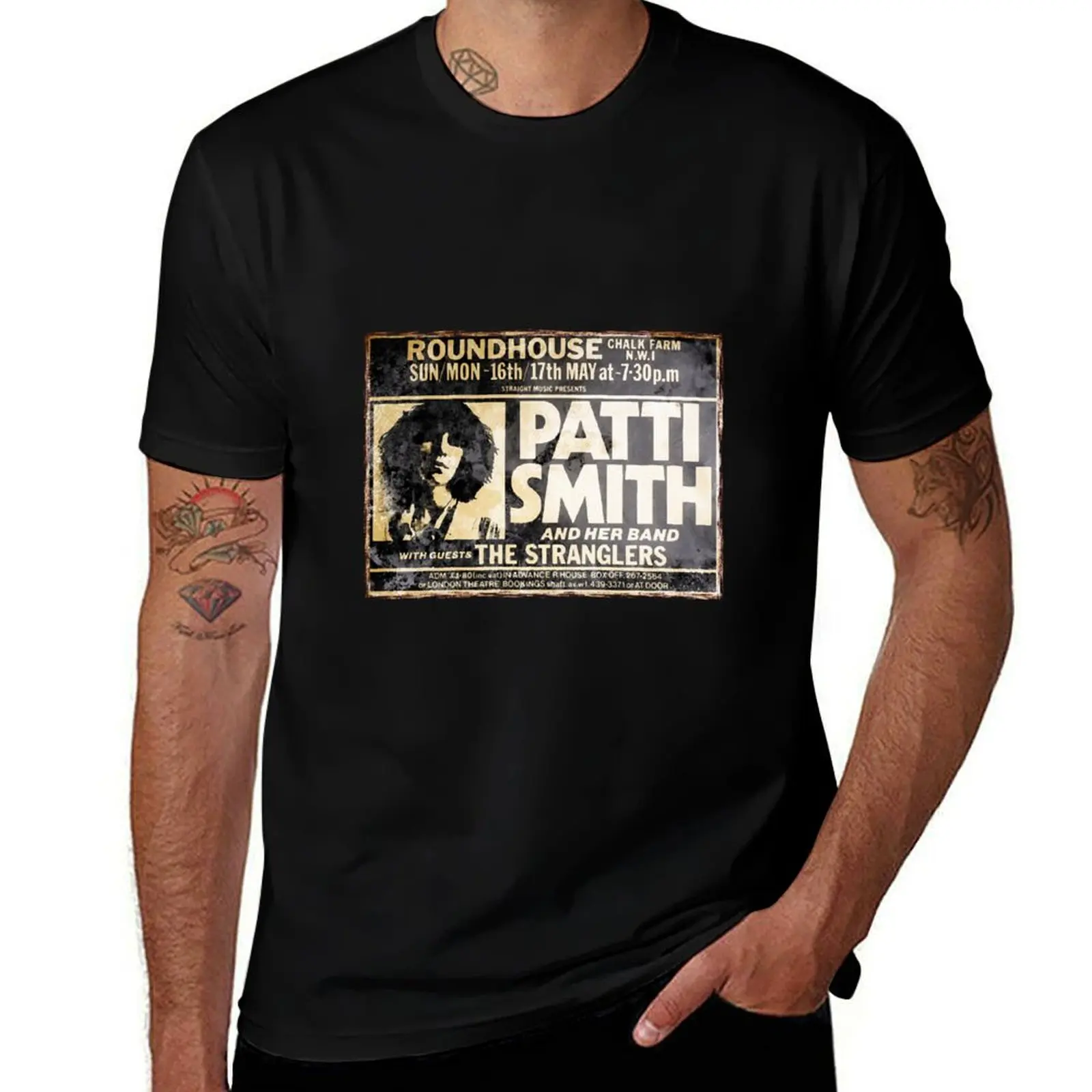 Patti Smith - At The Roundhouse T-Shirt Breathable Gym Short Sleeve T-Shirt