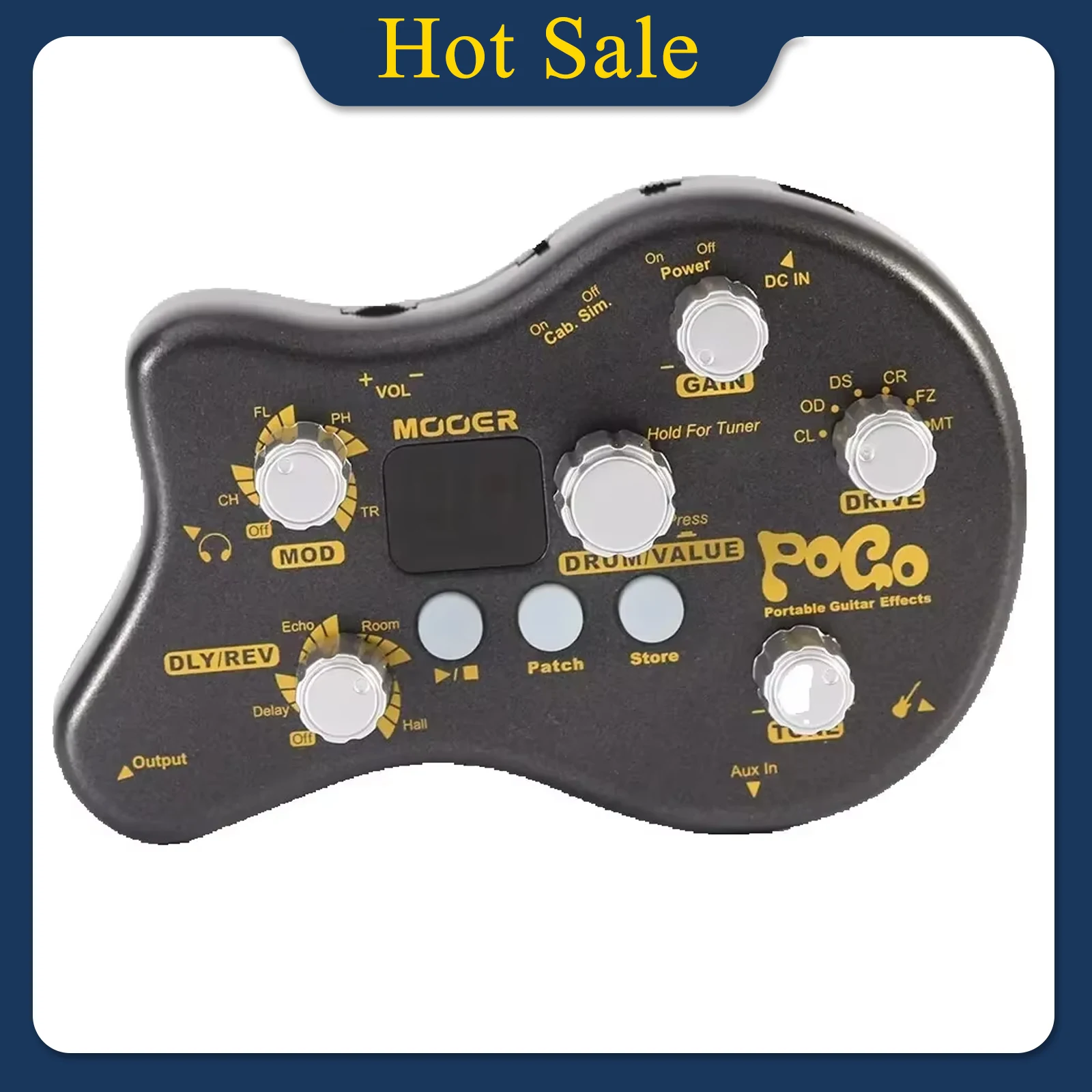 MOOER PE50 Pogo Black Guitar Effect Pedal Multi Effect Processor 15 Effect Types 40 Drum Rhythms Tuning Function Pedal Parts