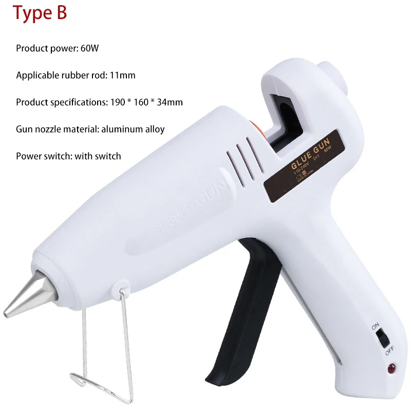 30/60W Hot Melt Glue Gun Mini Household Industrial Silicone Guns DIY Crafts Arts Heat Temperature Thermo Electric Repair Tool