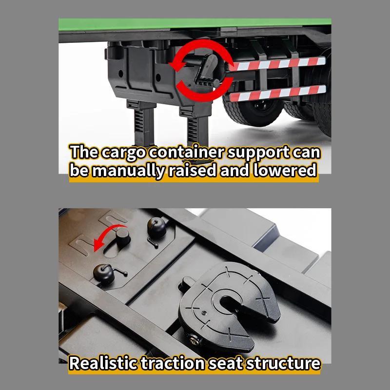 Huina 1317 Negen-Kanaals Elektrische Rc Auto Kind Simulatie Container Auto Model Afstandsbediening Vrachtwagens Speelgoed Voor kinderen