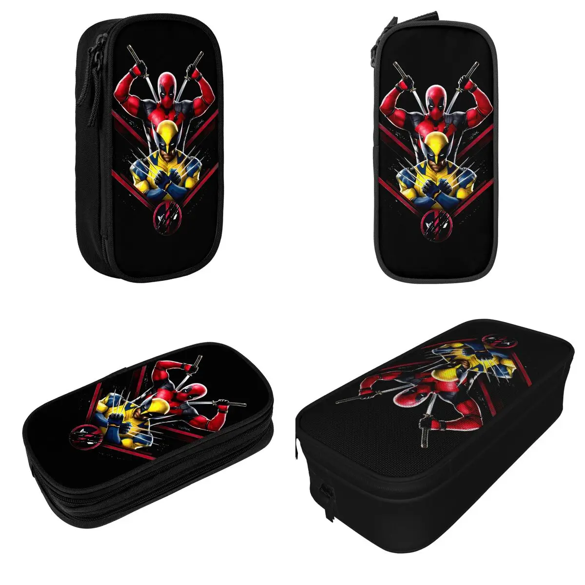 Imagem -02 - Violento Deadpool Wolverine Lápis Cases Pen Box Bags Estudante Grande Capacidade Escritório Cosmética Moda