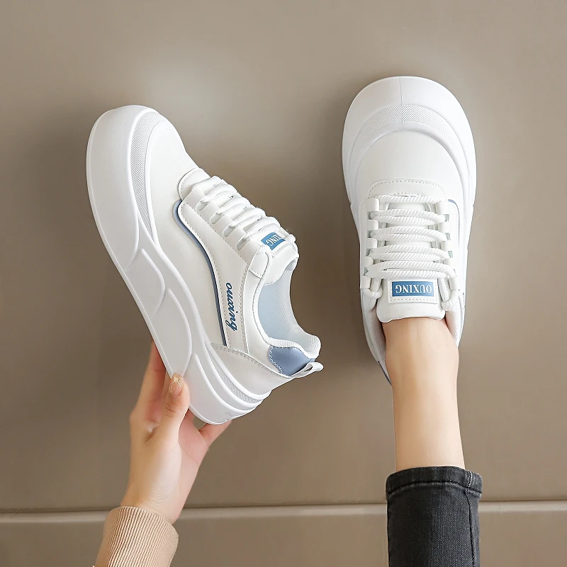 

Womens Platform Sneakers Breathable Mesh Comfortable Walking Shoes Non Slip Sole Fashion Athletic Footwear For Daily Wear