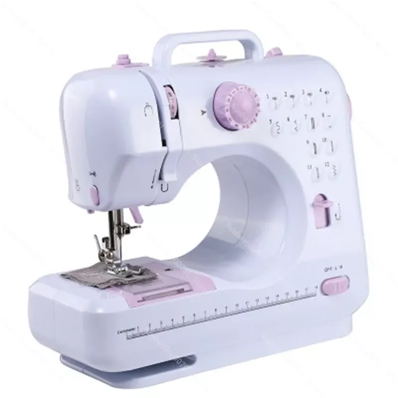 Sewing Machine 220V DIY 12 Stitches Multifunctional Electric Overlock Sewing Machine Household Tool