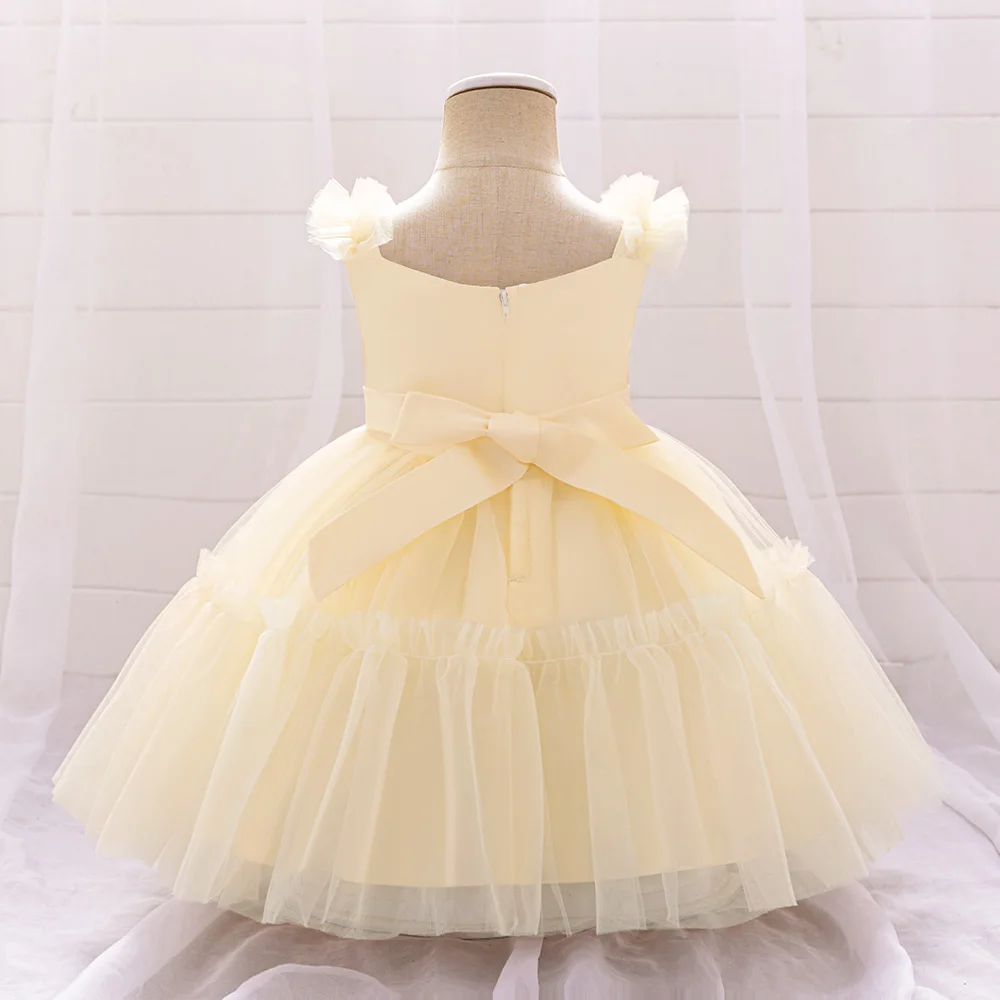 2pcs Baby Girl Lace Dresses Toddler Girls Birthday Party Dress Princess Tutu Gown For Infant Kids Summer Casual Clothes Costumes