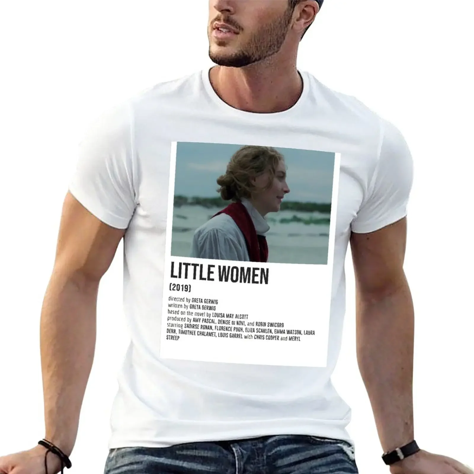 New LITTLE WOMEN jo on the beach POSTER T-Shirt aesthetic clothes oversized t shirt Oversized t-shirt Men's clothing