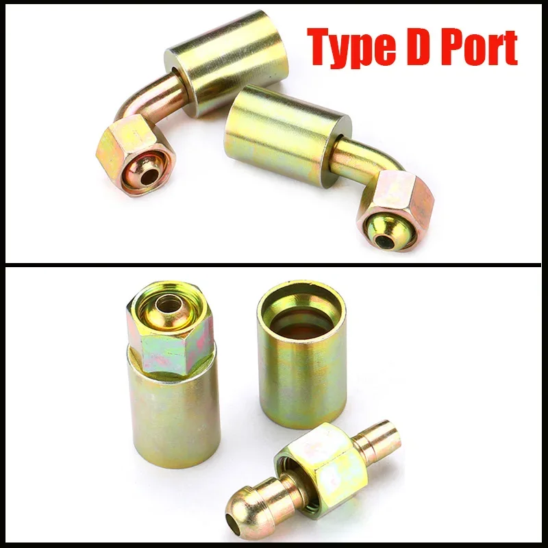 1set Hydraulic Hose Connector Joint Metric M10-M42 to Pipe 6mm-25mm Barbed Tube Fitting Connector Compression Sheath Fitting