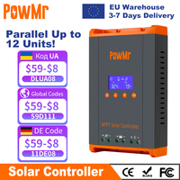 PowMr MPPT 60A Solar Charge Controller Solar Panels Regulator 12V 24V 36V 48V Parallel Up 12 Units For Lead Acid Lithium Battery