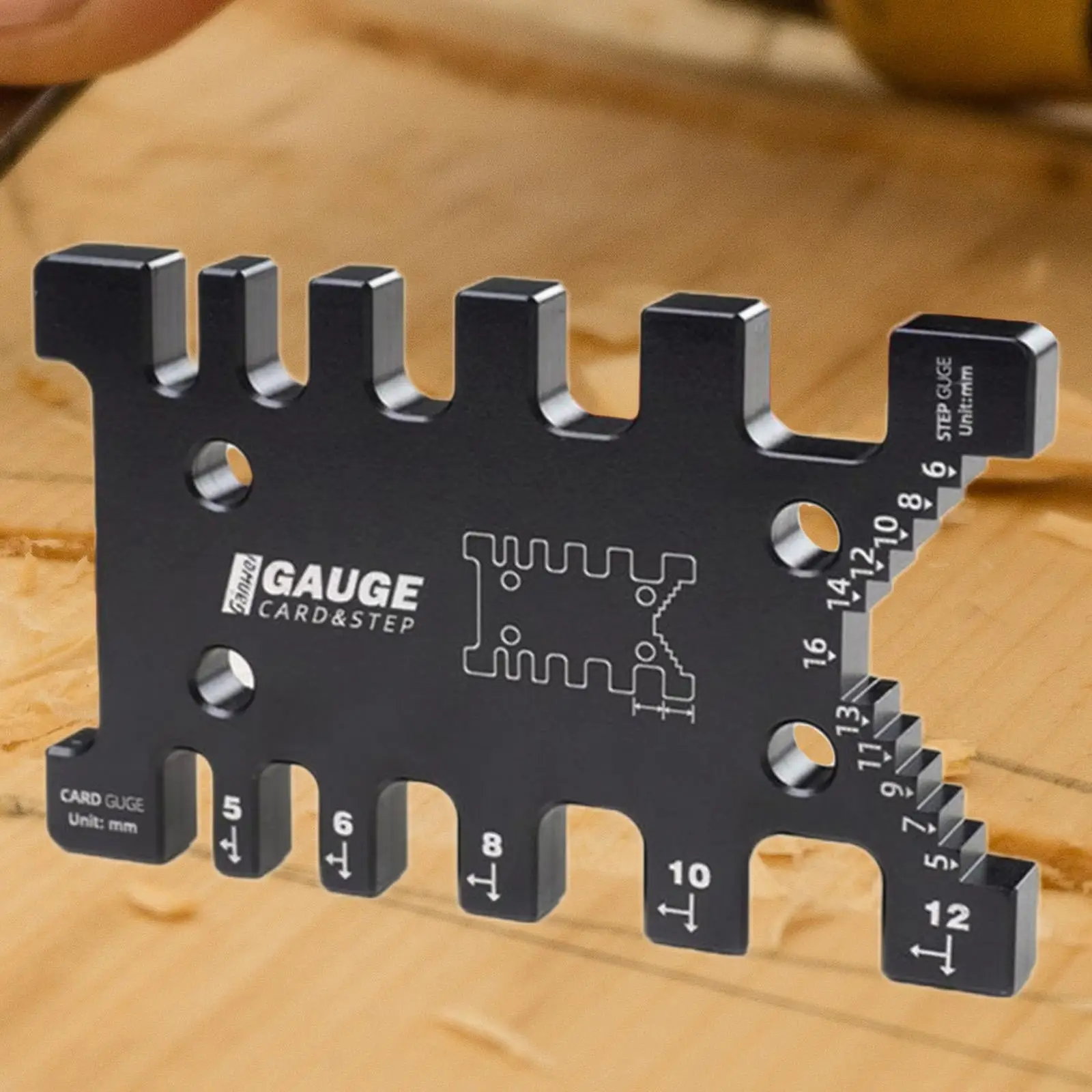

Трафарет-шаблон для разметки Tenon с метрической и дюймовой шкалой, черный, из алюминиевого сплава, для профессиональных работ по деревообработке