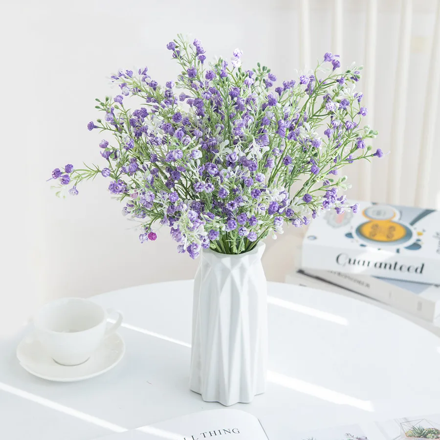 5 forks Artificial Flower Plant Gypsophila Hot sales Wedding Bridal bouquet Christmas Home Decor Vase Diy gift Photography prop