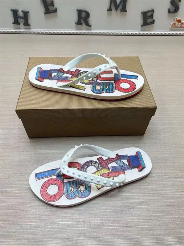 new-red-bottom-unisex-couple-sandals-individual-printed-casual-shoes-soft-wear-resistant-graffiti-slippers-for-youth-daily-wear