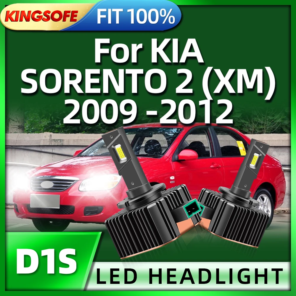 

KINGSOFE Led Headlight D1S Bulbs CSP 120W 30000LM Car Lamp Plug&Play For KIA SORENTO 2 (XM) 2009 2010 2011 2012