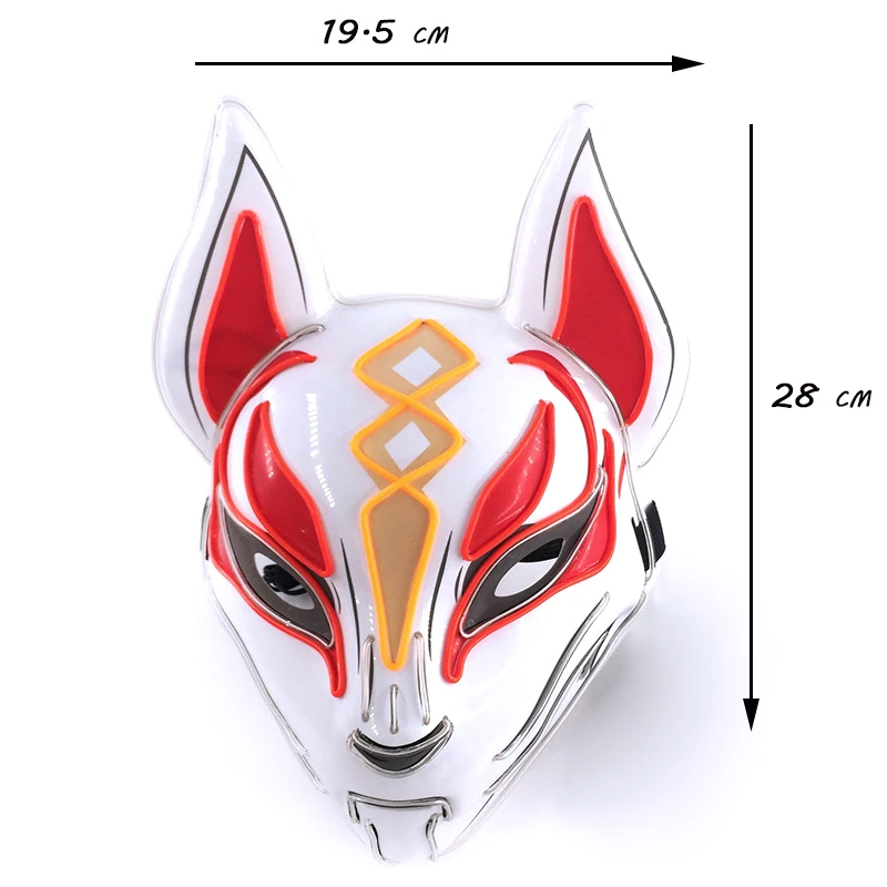 Film Cosplay Maske japanische Anime Fuchs Maske Tiermaske Spiel Thema Maske Halloween Horror Maske Spukhaus Requisiten – Detail 9