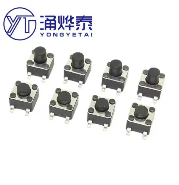 YM 8 types of tactile switch combination package SMD 4Pin 4.5 * 4.5 * 3.8/4.3/5/6/7/8/8.5/9MM, 25 pieces each=200PCS