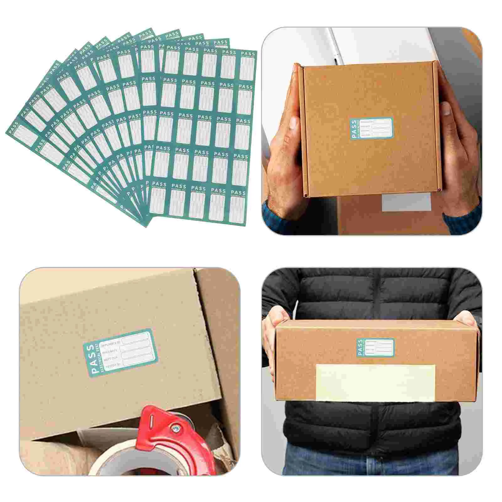 

10 Sheets Qualified Label Sticker Stickers Adhesive Tags Warehouse for Test Passing Passed Labels Testing Paper Colored Status