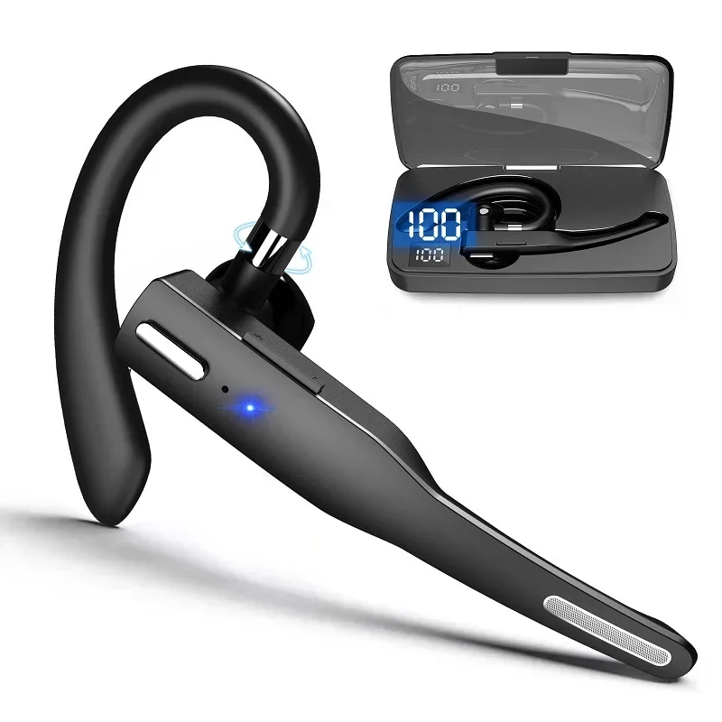 Auriculares inalámbricos Bluetooth con micrófono, Auriculares ENC con cancelación de ruido, Auriculares parlantes manos libres para conducir, Auriculares para negocios