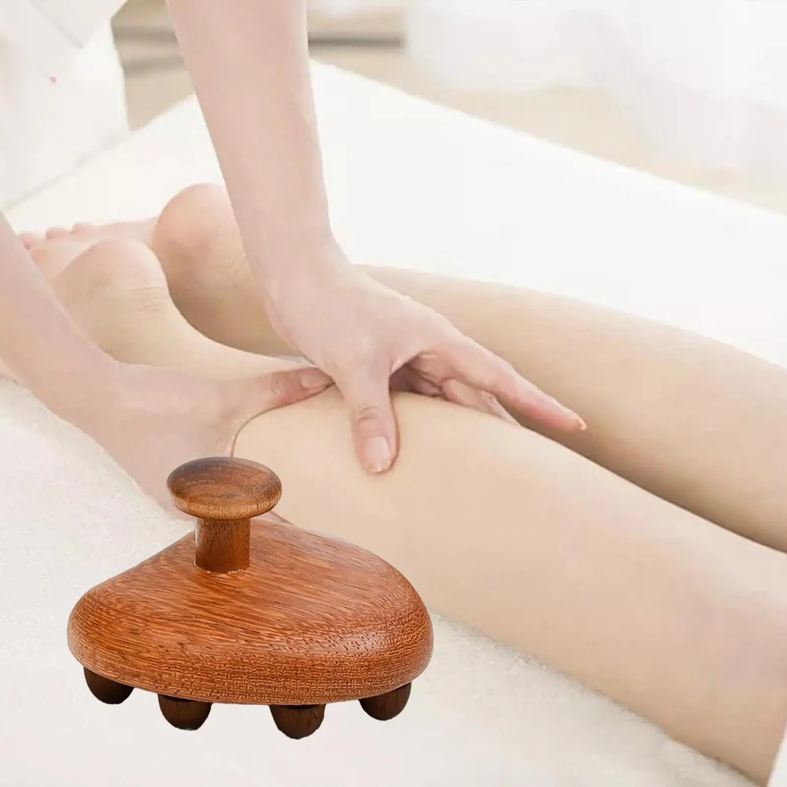 Wooden Massage Brush Body Massager Brush Tool for Waist Neck Body Contouring