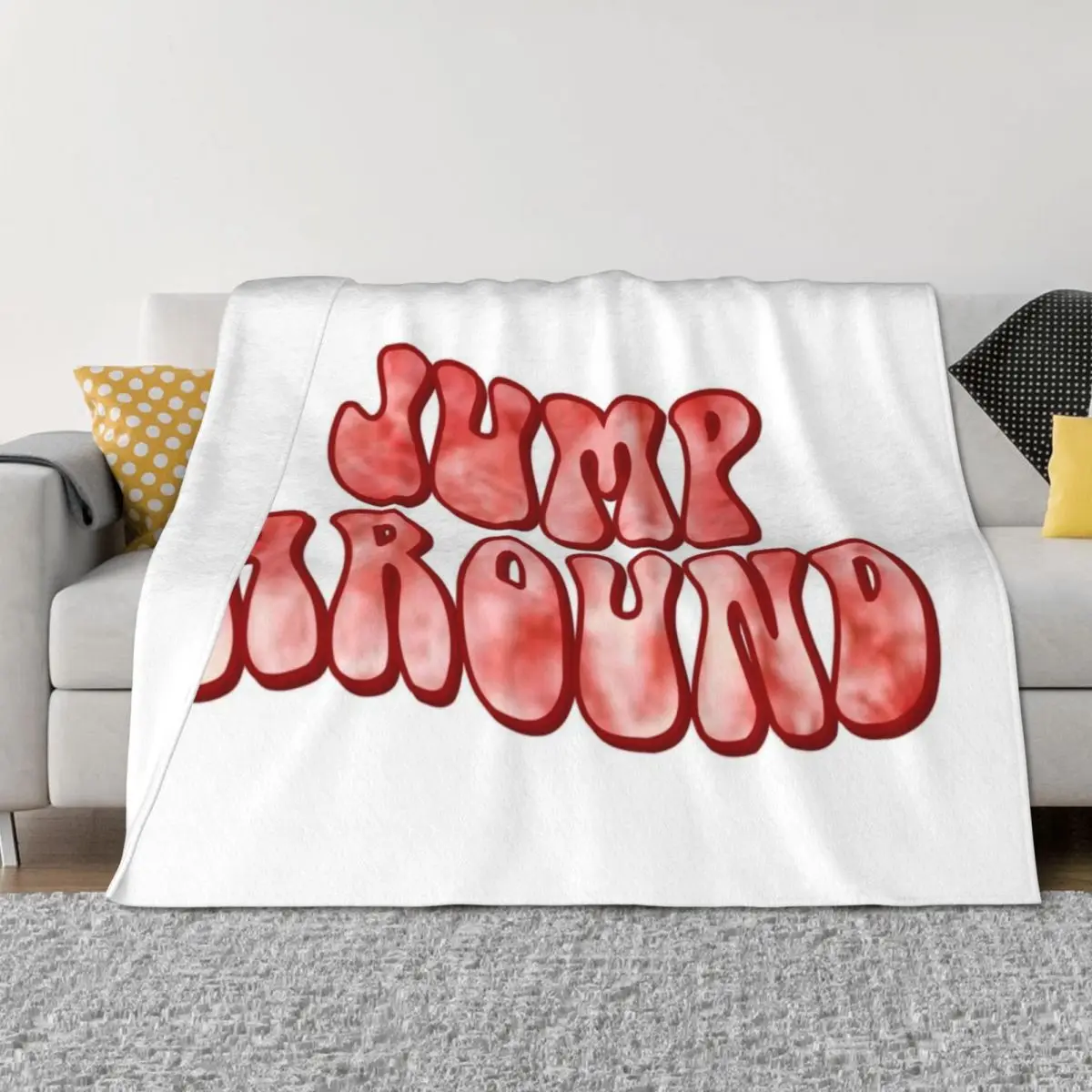 

jump around tie dye Throw Blanket Plaid Plaid on the sofa Hairy Fashion Sofas Blankets