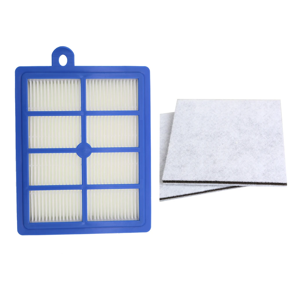ล้างทำความสะอาดได้1ชิ้นแผ่นกรองฝุ่น HEPA H12 H13 + 2ชิ้นสำลีกรองมอเตอร์สำหรับอะไหล่เปลี่ยนเครื่องดูดฝุ่น Philips Electrolux AEG