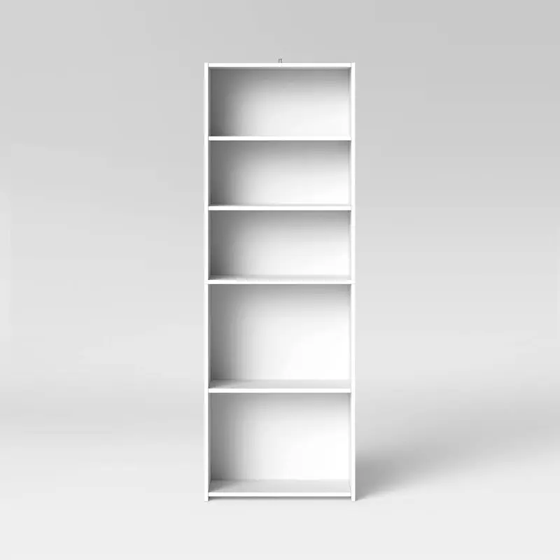 

Книжный шкаф с 5 полками и деревянной отделкой, книжная полка поставляется с пятью открытыми полками