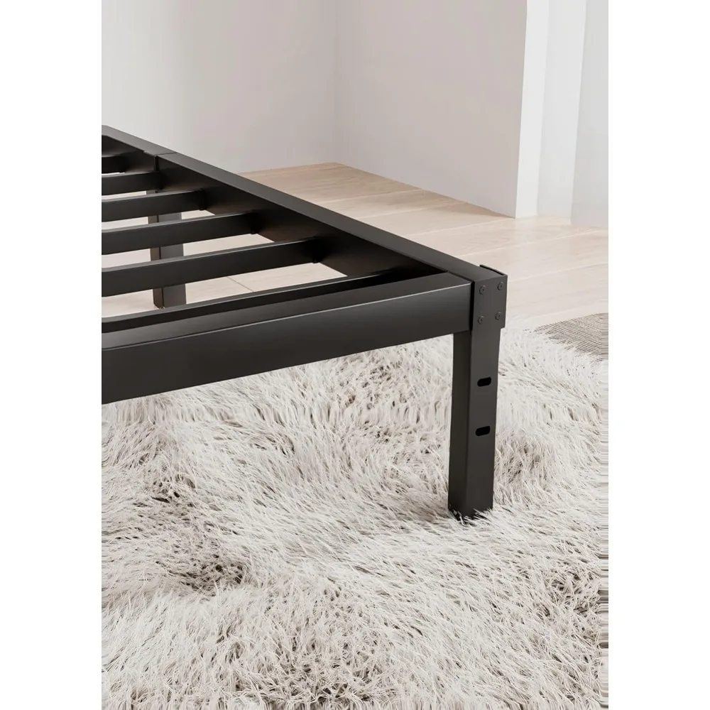 14 Inch Metal Platform, Under Bed Storage, No Box Spring Needed, Noise Free, Easy Assembly