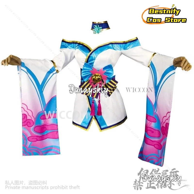 Ahri Cosplay Anime juego League Of Legends LOL Sexy lindo disfraz vestido Lolita pelucas largas Earwear Cos para niñas mujer personalizado