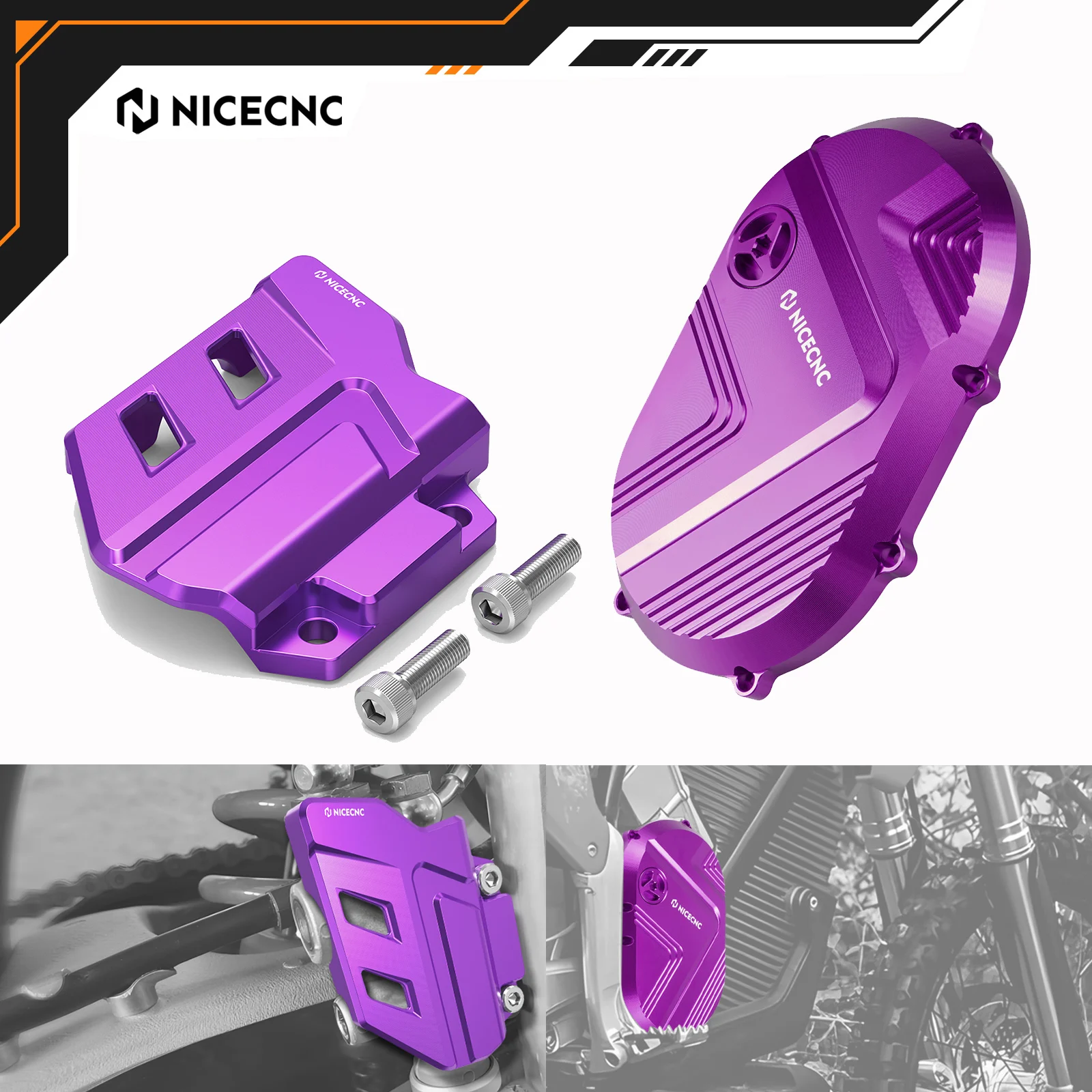 

NICECNC для Stark Varg EX MX 2024-2025, правая крышка двигателя и задний главный тормозной цилиндр, защита электрического мотоцикла, алюминиевые детали