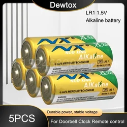 5PCS LR1 Alkaline Batteries SIZE N E90 MN9100 910A 1.5V Single Use Dry Batteries for Sperker Bluetooth Players