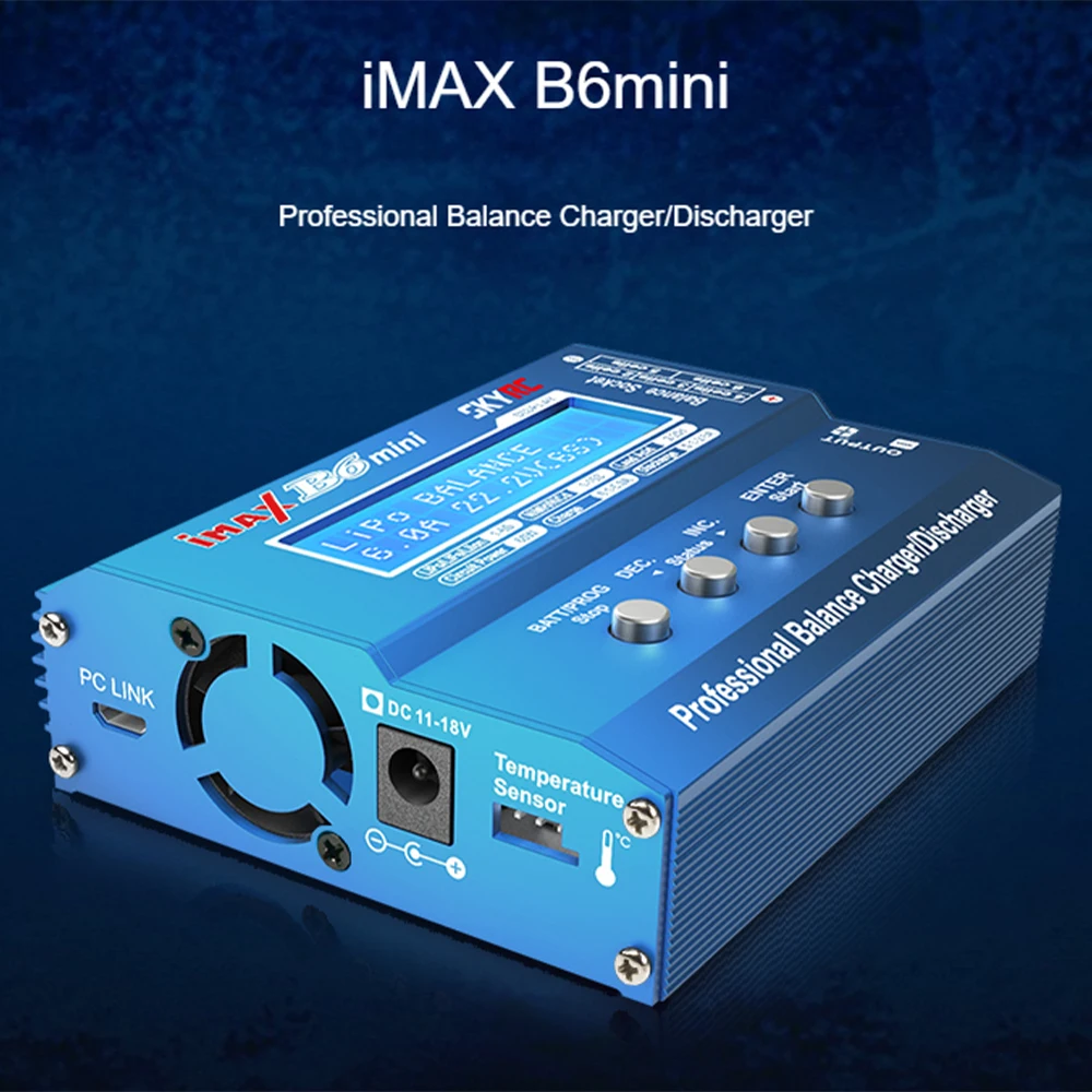 

НОВОЕ SKYRC IMAX B6MINI Balance Зарядное устройство Разрядник 11-18 В LiPo LiHV LiFe Lilon 6A 60 Вт Встроенный адаптер охлаждающего вентилятора