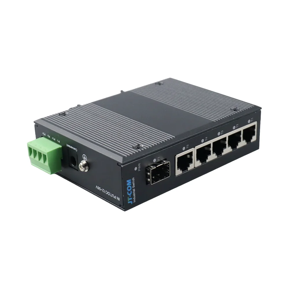 

JT-COM Premium 5-Port Gigabit industrial Ethernet Switch Plug-and-Play Silent Design for Home/Office/Surveillance Networks